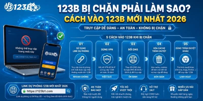 123B bị chặn phải làm sao? Cách vào 123B mới nhất 2026
