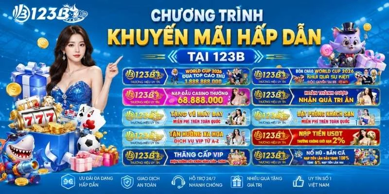 Khuyến mãi 123B mới nhất